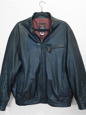 TORRAS Black Leather Barcelino Bomber Jacket Men’s 48 Buttery Soft Rare Spain